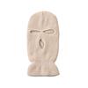 Capuz de malha com máscara para outono e inverno, masculino e feminino, quente, de algodão, capuz de lã de comércio exterior, máscara de olhos engraçada à prova de vento e contra orvalho