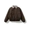 ORIGTEEN Jaqueta de Trabalho Retrô Japonesa da Moda com Gola de Lã Casaco de Algodão Roupas de Inverno de Algodão Masculinas MY9020