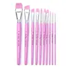 Set de 10 Plumas de Pintura Facial Transfronterizo para Pintura Facial, Estarcido, Fiestas Navideñas y Pintura Facial Infantil