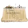 Saia de Mesa para Casamento em Tule Cobertura de Mesa de Sobremesa Mesa de Assinaturas Contorno de Mesa em Tule Toalha de Mesa de Casamento Tule de Neve Mesa Mesa de Bolo de Aniversário Tule
