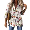 2026 Europeo y Americano Amazon Comercio Transfronterizo Verano Nuevo Camisa Cardigan de Manga Larga Holgada Talla Grande Estampado 3D para Mujer