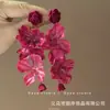 Pendientes Redondos de Flor con Borlas Estilo Resort Fresco de Playa, Lujo Ligero y Sensación de Alta Gama, Pendientes Versátiles con Sentido de Atmósfera