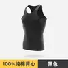 Chaleco para Hombre Jian Dan Niao Algodón Puro Verano Deportivo Sin Mangas Camiseta Interior para Hombres de Mediana Edad y Mayores Sudadera Base Blanca
