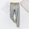Leggings Espessos com Forro de Fleece para Meninas, Calças Outwear Fofas de Inverno para Crianças Pequenas, Calças Longas Quentes Estilo Coreano