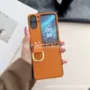 Funda de cuero para teléfono plegable OPPO Find N2 Flip, con hebilla de anillo para dedo, anticaída, a prueba de humedad