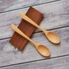 Cuchara de madera de haya simple con mango recto, cuchara de madera de mango largo, cuchara doméstica, cuchara de regalo, se puede imprimir el logotipo