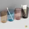 Copo para Enxaguante Bucal, Copo Simples para Escova de Dentes, Copo Transparente Criativo para Escova de Dentes, Copo Anti-Queda para Hotel, Copo Transparente Leve de Luxo para Escova de Dentes para Casal Estudante