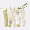 Calcetines finos de primavera y otoño para niñas, calcetines de malla transpirable con encaje para primavera y verano.