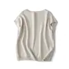 Nueva Estilo Primavera y Verano Holgada Adelgazante Sin Mangas Delgada Camiseta Ropa Exterior para Mujer Manga Dolmán Interior Camisa de Punto Manga Corta