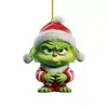 Nuevo colgante creativo de dibujos animados navideños transfronterizos del Grinch, adorno colgante acrílico para decoración de árbol de Navidad