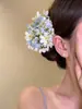 Presilha de Cabelo Amarela Floral Super Delicada para Mulheres, Presilha Lateral, Acessório de Cabelo Estilo Férias na Praia, Ornamento de Cabelo para Sessão de Fotos, Design Floral Fresco e Doce