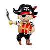 Nuevo Barco Pirata Ladrones de Mar Forma de Dibujos Animados Globo de Película de Aluminio Decoración de Diseño para Fiesta de Halloween Globo de Papel de Aluminio