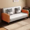 Sofá de tela de lujo ligero para apartamentos pequeños, sofá de sala de estar hecho de tela tecnológica lavable, sofá pequeño simple de dos o tres plazas