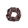 Anillo de pelo con diseño de leopardo de terciopelo coreano con degradado para mujer, banda de goma para el pelo con cola de caballo y flores, estilo transfronterizo europeo y americano