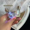 Interesante Pasador de Bombilla de Luz Accesorios para el Cabello Luminosos Pasador de Bombilla de Luz Simulación Color Cambiante Pinza Lateral para Flequillo Juguete para Estudiantes