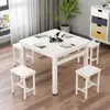 Mesa cuadrada, mesa de comedor rectangular, mesa de comedor simple para apartamentos pequeños, juego de mesa y sillas de comedor para restaurantes y tiendas de té con leche, mesa cuadrada