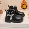 Dr. Menina. Botas Martens Malha Pérola Laço Botas Princesa Doce 2026 Outono Novas Botas de Cano Curto Para Crianças Médias e Grandes Botas da Moda