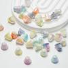Pendientes de campana pequeña de dos colores con baño de color UV, hechos a mano, hechos a mano, hechos en casa, con agujero para colgar, cadena para teléfono móvil, accesorios de joyería con cuentas