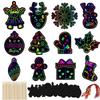 Navidad Nueva Transfronteriza Arte para Raspar Creativo Fiesta de Cumpleaños Juguete para Raspar Infantil Adornos Colgantes Decorativos Hechos a Mano DIY