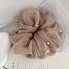 Novo Estilo Coreano Tamanho Grande Elegante Malha Elegante Intestino Grande Cabelo Anel Bead Head Corda Pérola de Alta Qualidade Tendão de Borracha Acessórios para o Cabelo Feminino