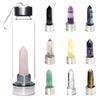 Copa de spa de cristal energético con columna de cristal de seis lados natural, copa de energía de cristal, imprimible, registro disponible al por mayor