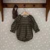Ropa de Bebé Ropa de Primavera Niña Mangas de Capullo de Flor Vintage Cuadros Cuello en V Pequeño Ropa Exterior Bolsas Ropa de Escalada Triangular para Bebé Niña