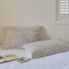 Un par de fundas de almohada de gasa 100% algodón, agrandadas y engrosadas, se pueden fijar en su lugar, funda de almohada de algodón puro para hombres, protector de almohada antiaceite