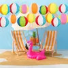 Nuevas linternas de papel redondas de colores arcoíris con bloques de color y diseño empalmado, linternas de papel colgantes plegables para decoración de fiesta de cumpleaños en piscina
