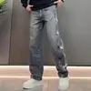 Jeans Retro Americanos para Hombre, Nueva Marca de Moda 2026, Pantalones Anchos Versátiles Casuales Rectos Sueltos Desgastados