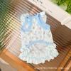 Nueva Falda Lencera Calada de Primavera y Verano Ropa para Perros Gatos Ropa para Mascotas Delgada Transpirable Enfriamiento Ropa Fresca Protector Solar