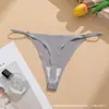 En stock, se puede etiquetar, tanga transfronteriza, tirantes finos, sexy, seda de hielo, ropa interior sin costuras, talla grande para mujer, conjunto de T-string europeo y americano