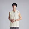 Chaleco Holgado de Color Sólido para Hombre, Verano Simple Transpirable Amigable con la Piel Versátil Deportivo Casual Sin Mangas