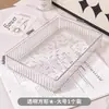 Caja de almacenamiento transparente para cajón de PET, organizador con compartimentos para cosméticos, organizador de almacenamiento de lujo para tocador de escritorio