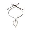 Collar de San Valentín transfronterizo europeo y americano, estilo vaquero retro, collar de correa de amor irregular, diseño de personalidad, collar con sentido