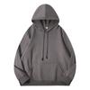 Primavera e Outono 260g Pequeno terry Solto Crewneck Hoodie Ombro Suéter de Algodão Masculino e Feminino Mesmo Manga Comprida DIY Impressão
