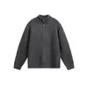 Chaqueta Gruesa de Primavera y Otoño para Hombre con Cuello de Media Cremallera Suéter, Ropa de Punto de Marca Moderna para Hombre de Cuello Alto