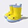 Botas de Lluvia Tiburón para Padres e Hijos, Botas de Lluvia Antideslizantes de Suela Suave para Niños Pequeños Niños y Niñas, Dibujos Animados de Media Caña, Lindos Zapatos para el Agua