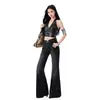 Tecido elástico de bambu transfronteiriço outono 2026 novo jeans feminino de cintura média-baixa, solto, não apertado, micro-flare