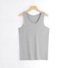Regata Branca de Fibra de Bambu Masculina Verão Modal Camiseta de Idoso Base Plus Size Moletom Solto