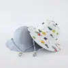 Sombrero de Pescador Reversible para Niños, Nuevo Sombrero de Sol Estampado Primavera y Verano para Niños, Sombrero de Cubo para Exteriores para Niñas, Exportación