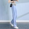Calça Jeans para Gestantes Lyocell Retro Azul Céu Seda Calça Jeans para Gestantes Verão Calça Abdominal Calça Casual Fina para Exterior