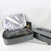 Bolsa Portátil de Tela Oxford Gris para Lonchera de Trabajo Bolsa para Almuerzo Bolsa Aislante de Papel de Aluminio Espesado