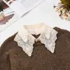 Nuevo Collar Desmontable Bordado de Alta Gama para Mujer con Perlas para Otoño, Lujoso Cuello Falso Estilo Palacio, Accesorio de Cuello Desmontable