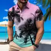 Amazon Transfronterizo Europeo y Americano, Estación Independiente Impresión Digital 3D Moda Masculina Casual Playeras Polo Venta Directa de Fábrica