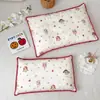 Funda de almohada para niños Little Cherry de gasa de doble capa 100% algodón 40x60 par, funda de almohada 100% algodón 30x50 individual