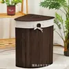 Cesta de Armazenamento de Bambu Transfronteiriça Cesta de Armazenamento Dobrável Lavanderia Corredor Cesta para Roupas Sujas com Forro Cesta de Lavanderia Balde de Armazenamento