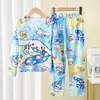 Amazon 2025 Novo Pijama Infantil Meninas Primavera e Outono Manga Longa Crianças Meninas Meninos Crianças Médias e Grandes Roupas de Casa de Outono