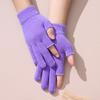 Luvas Finas Femininas para Outono e Inverno, Luvas Quentes de Meio Dedo com Dois Dedos Expostos para Escrever, Luvas de Condução para Estudantes, Lã Tricotada