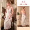 Lingerie para ensaio fotográfico da manhã da noiva: renda acetinada transparente afunilamento da cintura costas cruzadas camisola longa sexy 522