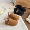 Botas de Nieve para Niños 2026 Estilo Nuevo Niños Antideslizantes Suela Suave Botas Cortas Con Terciopelo Engrosado Cálidas Botas de Algodón Niñas Pequeñas Zapatos de Algodón